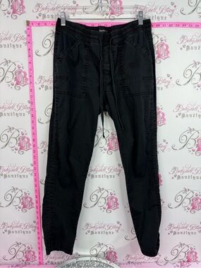 Supplies jogger pants grey black Women's Black Drawstring Jogger Pants